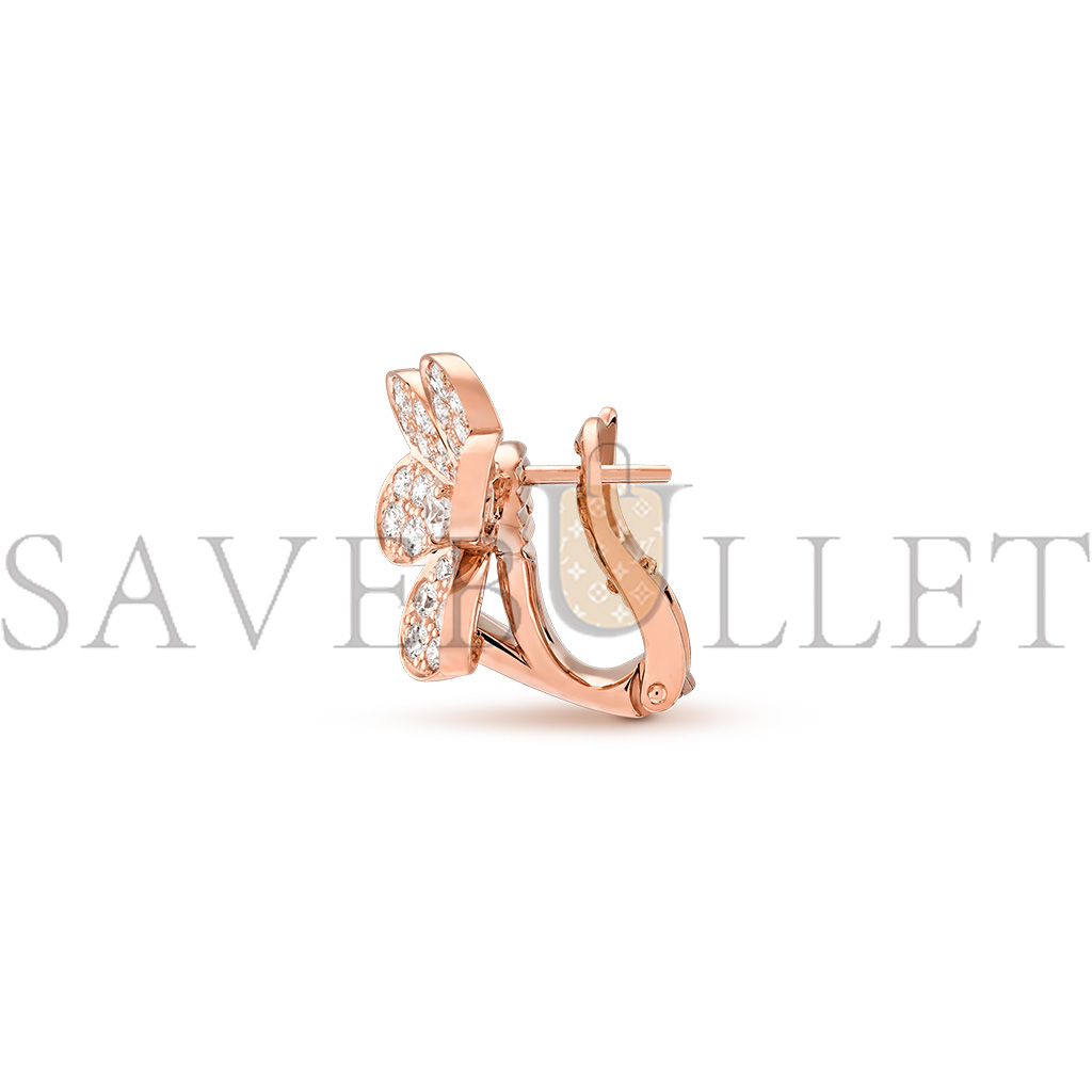 v*n cl*f arpels frivole earrings, small model - rose gold, Di*m*nd  vcarp7rm00